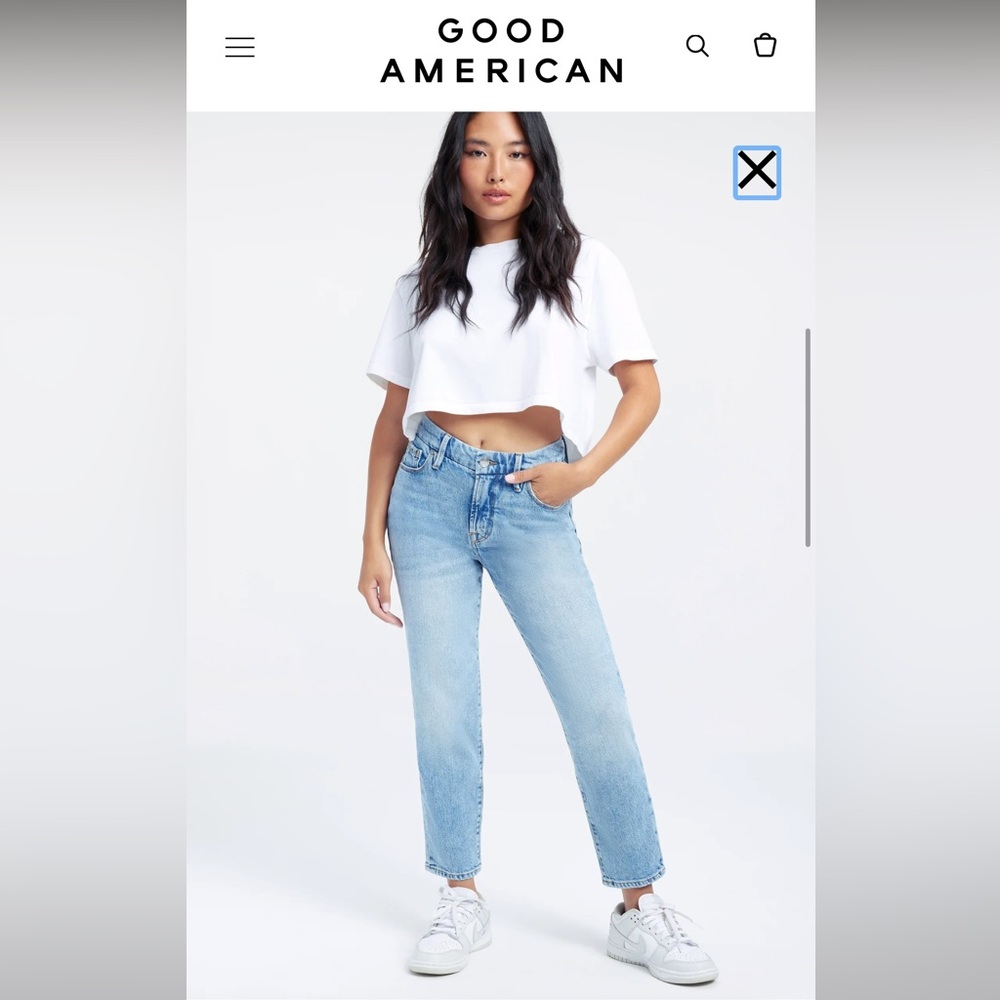 Good American Good Girlfriend Petite Jeans